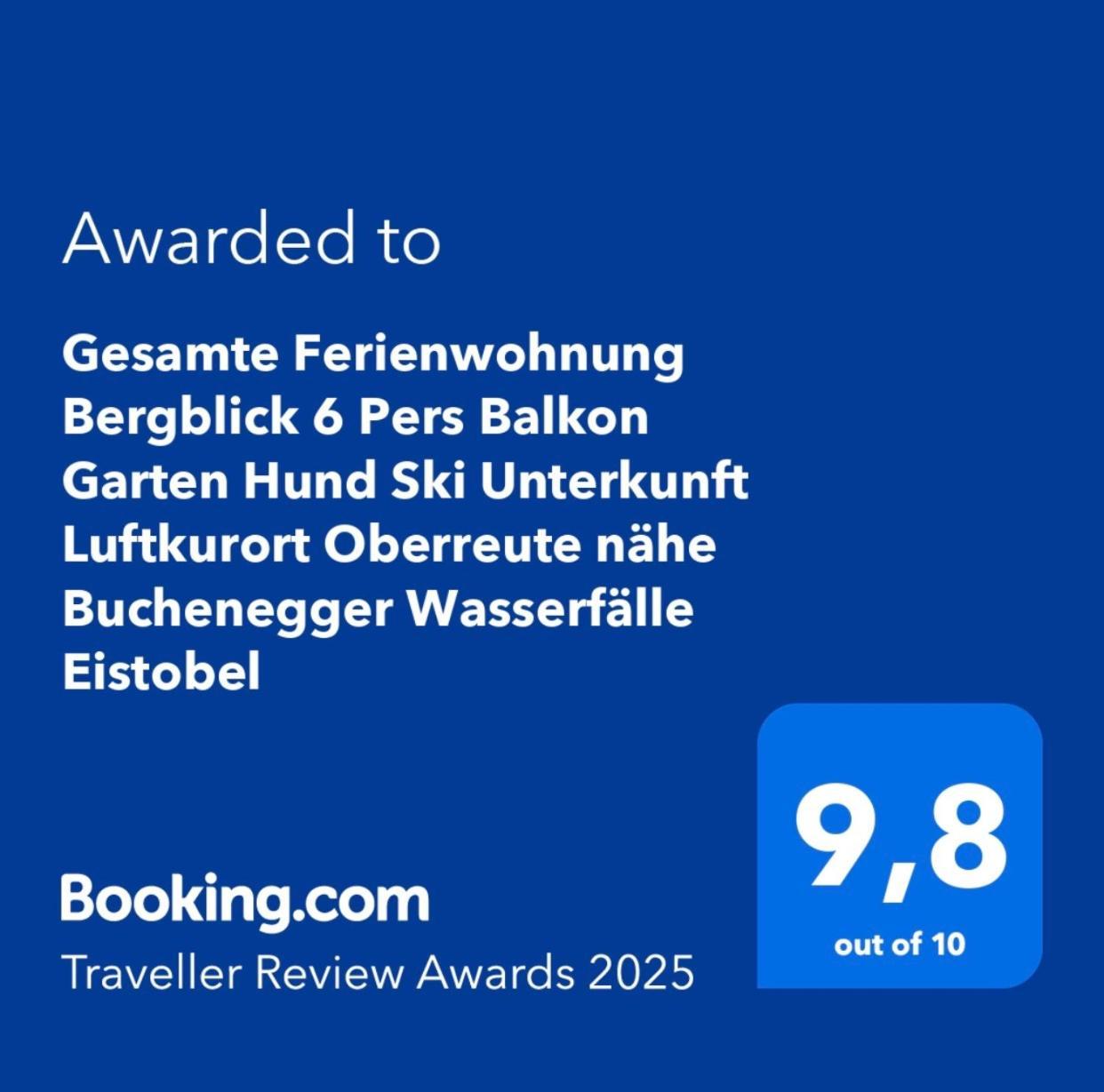 Lindners Hideaways - Bergnest Lodge - Bergblick Fewo 6 Pers Balkon Garten Hund Ski Unterkunft Luftkurort Oberreute Naehe Buchenegger Wasserfaelle Eistobel Bodensee Exterior photo